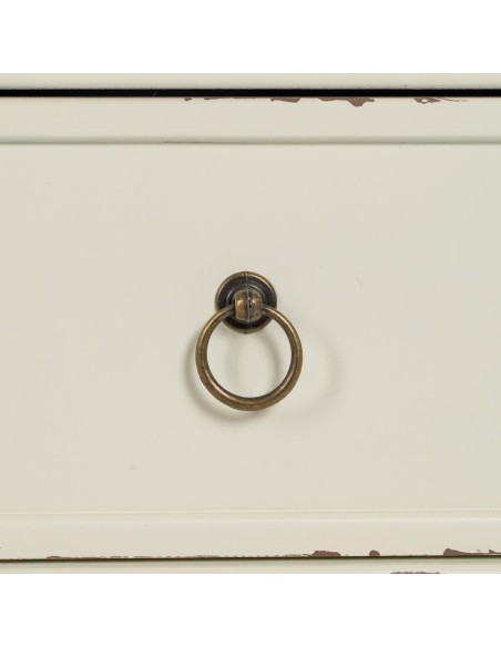 MESITA BLANCO ROZADO MADERA 51 X 32 X 66 CM