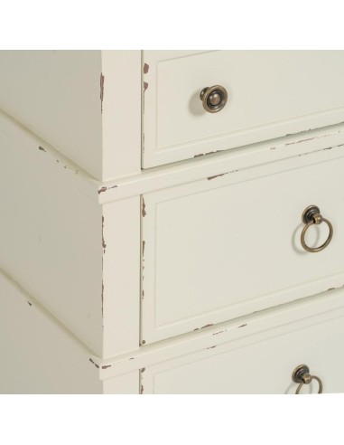 MESITA BLANCO ROZADO MADERA 51 X 32 X 66 CM