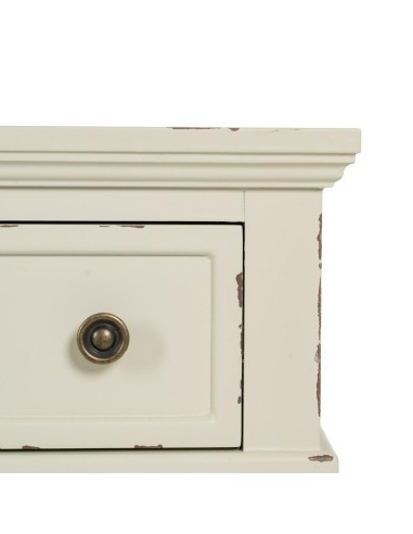 MESITA BLANCO ROZADO MADERA 51 X 32 X 66 CM