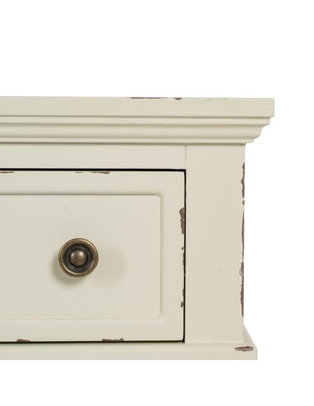 MESITA BLANCO ROZADO MADERA 51 X 32 X 66 CM