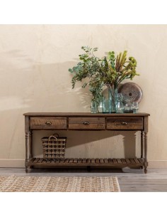 CONSOLA MARRÓN MADERA 184,50 X 50 X 86,80 CM 2