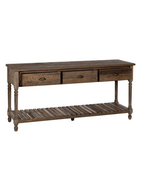 CONSOLA MARRÓN MADERA 184,50 X 50 X 86,80 CM