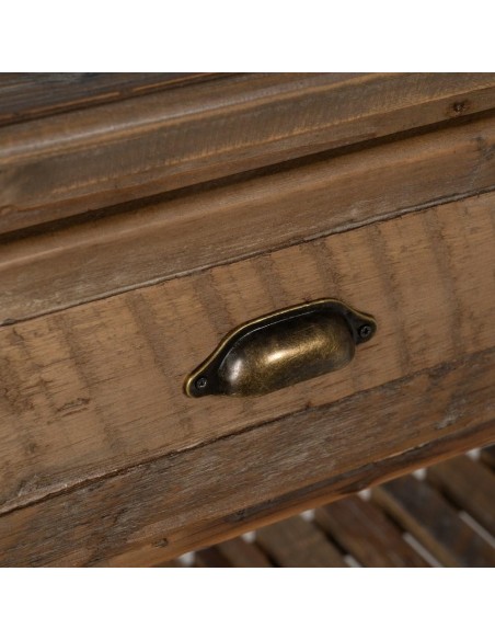 CONSOLA MARRÓN MADERA 184,50 X 50 X 86,80 CM