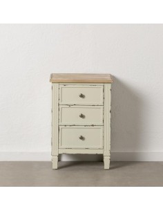 MESITA BEIGE MADERA 45 X 35 X 65 CM