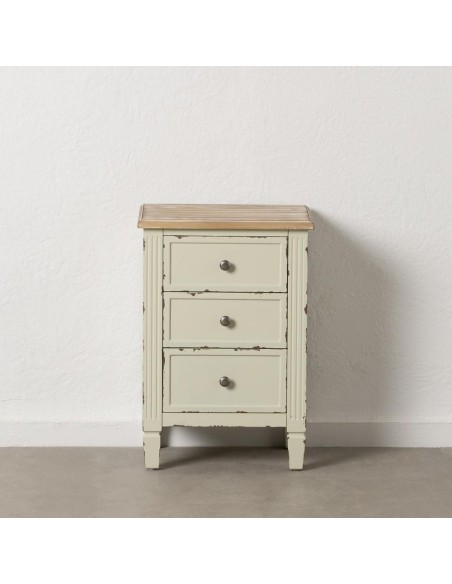 MESITA BEIGE MADERA 45 X 35 X 65 CM