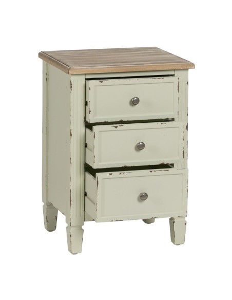 MESITA BEIGE MADERA 45 X 35 X 65 CM