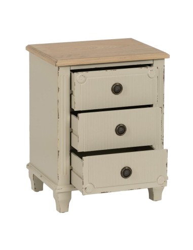 MESITA CREMA MADERA 48 X 36 X 61 CM