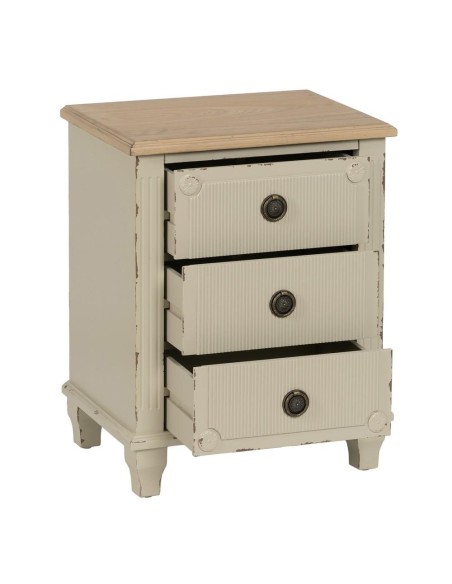 MESITA CREMA MADERA 48 X 36 X 61 CM