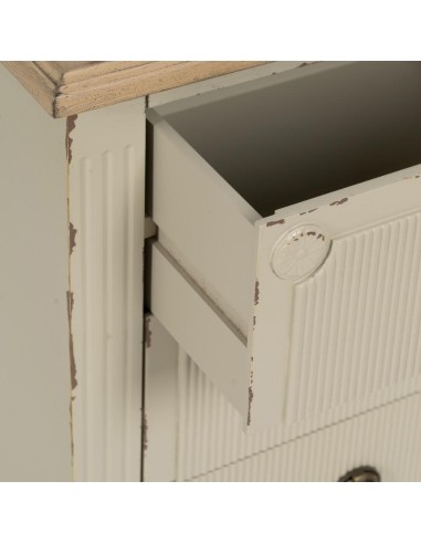 MESITA CREMA MADERA 48 X 36 X 61 CM