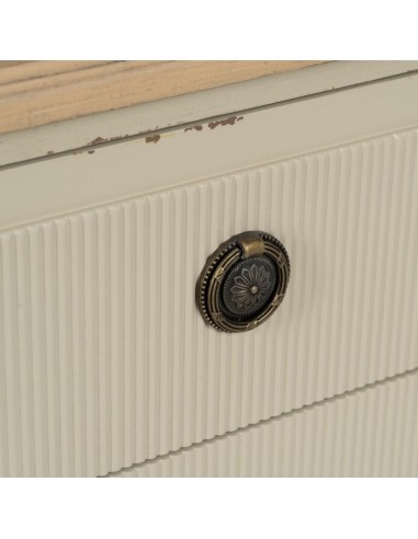 MESITA CREMA MADERA 48 X 36 X 61 CM