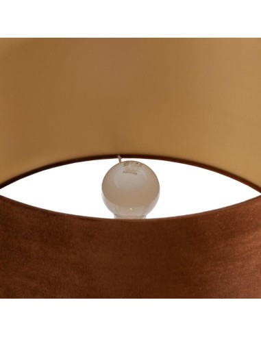 LÁMPARA SUELO MARRÓN-ORO METAL-CRISTAL 43 X 43...