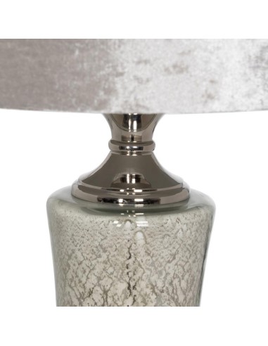 LÁMPARA MESA PLATA CRISTAL ILUMINACIÓN 38 X 38...