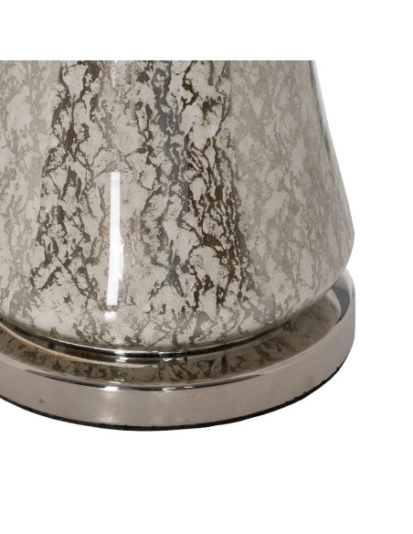 LÁMPARA MESA PLATA CRISTAL ILUMINACIÓN 38 X 38 X 80 CM