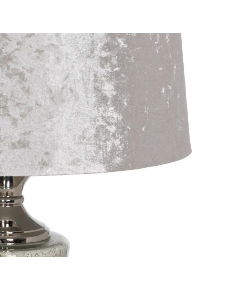 LÁMPARA MESA PLATA CRISTAL ILUMINACIÓN 38 X 38 X 80 CM