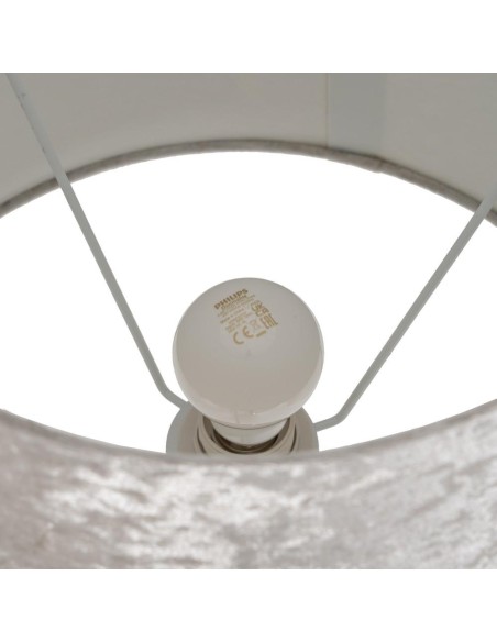 LÁMPARA MESA PLATA CRISTAL ILUMINACIÓN 38 X 38 X 80 CM