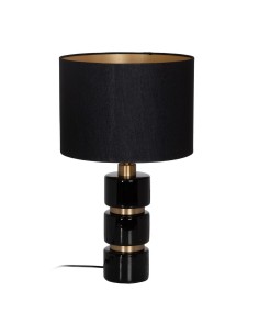 LÁMPARA MESA NEGRO-ORO CERÁMICA 35,50 X 35,50 X 59 CM