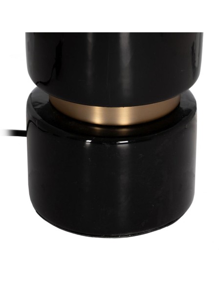 LÁMPARA MESA NEGRO-ORO CERÁMICA 35,50 X 35,50 X 59 CM