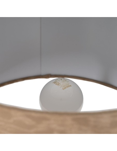 LÁMPARA MESA BEIGE DORADO CRISTAL 39 X 39 X 68,50 CM