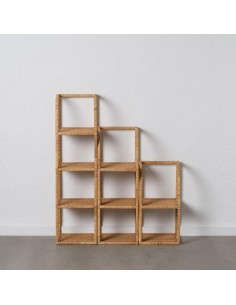 S/3 ESTANTERÍA NATURAL RATÁN SALÓN 30 X 30 X 109 CM