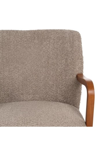 SILLÓN TAUPE TEJIDO-MADERA DECORACIÓN 56 X 56 X...