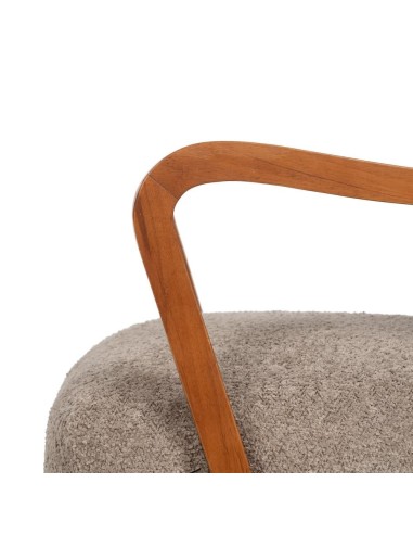 SILLÓN TAUPE TEJIDO-MADERA DECORACIÓN 56 X 56 X...