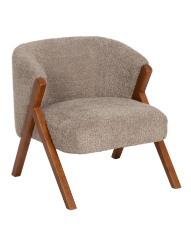 SILLÓN TAUPE TEJIDO-MADERA DECORACIÓN 66 X 65 X...