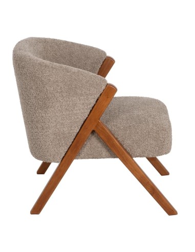 SILLÓN TAUPE TEJIDO-MADERA DECORACIÓN 66 X 65 X...