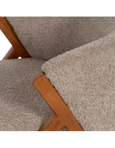 SILLÓN TAUPE TEJIDO-MADERA DECORACIÓN 66 X 65 X...