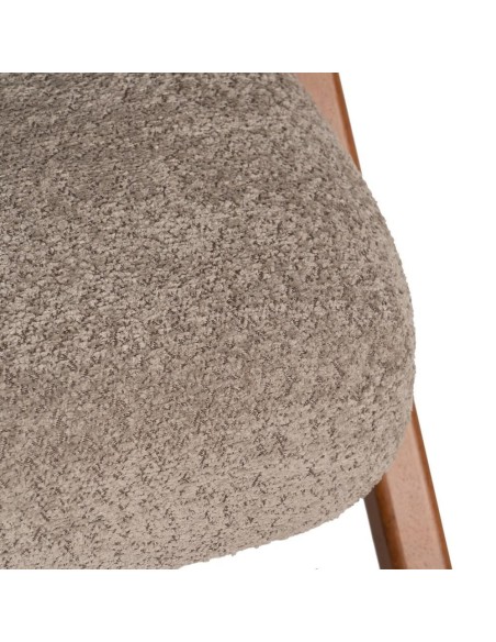 SILLÓN TAUPE TEJIDO-MADERA DECORACIÓN 66 X 65 X 70 CM