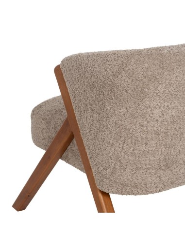 SILLÓN TAUPE TEJIDO-MADERA DECORACIÓN 66 X 65 X...