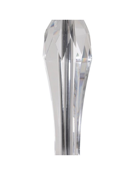 LÁMPARA MESA PLATEADO METAL-CRISTAL 38 X 38 X 70 CM