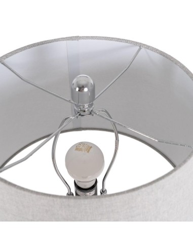 LÁMPARA MESA PLATEADO METAL-CRISTAL 38 X 38 X...