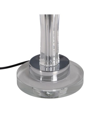 LÁMPARA MESA PLATEADO METAL-CRISTAL 38 X 38 X...