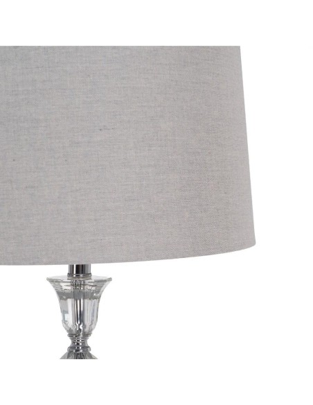 LÁMPARA SUELO PLATEADO METAL-CRISTAL 38 X 38 X 156 CM