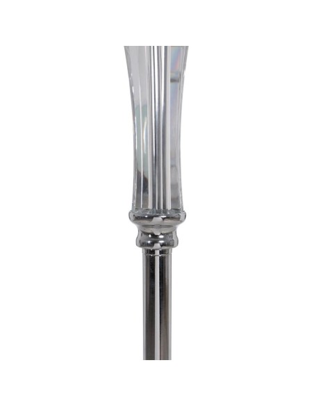 LÁMPARA SUELO PLATEADO METAL-CRISTAL 38 X 38 X 156 CM