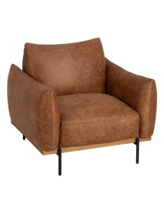 SILLÓN MARRÓN TEJIDO-MADERA SALÓN 102 X 89 X 86 CM 2