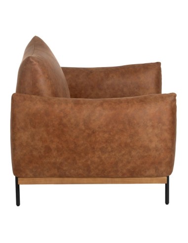 SILLÓN MARRÓN TEJIDO-MADERA SALÓN 102 X 89 X 86 CM