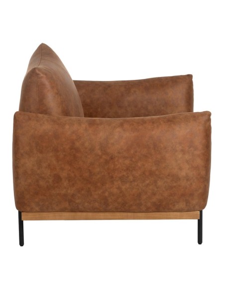 SILLÓN MARRÓN TEJIDO-MADERA SALÓN 102 X 89 X 86 CM