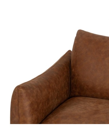 SILLÓN MARRÓN TEJIDO-MADERA SALÓN 102 X 89 X 86 CM