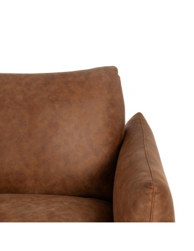 SILLÓN MARRÓN TEJIDO-MADERA SALÓN 102 X 89 X 86 CM