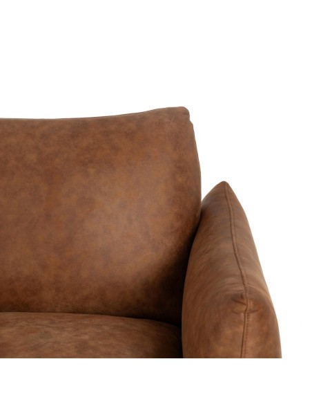 SILLÓN MARRÓN TEJIDO-MADERA SALÓN 102 X 89 X 86 CM