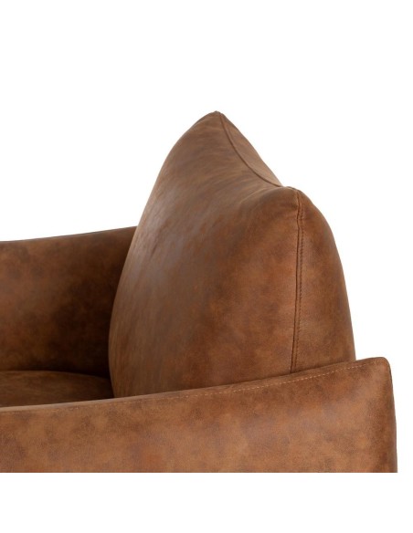 SILLÓN MARRÓN TEJIDO-MADERA SALÓN 102 X 89 X 86 CM