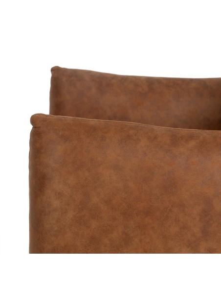 SILLÓN MARRÓN TEJIDO-MADERA SALÓN 102 X 89 X 86 CM