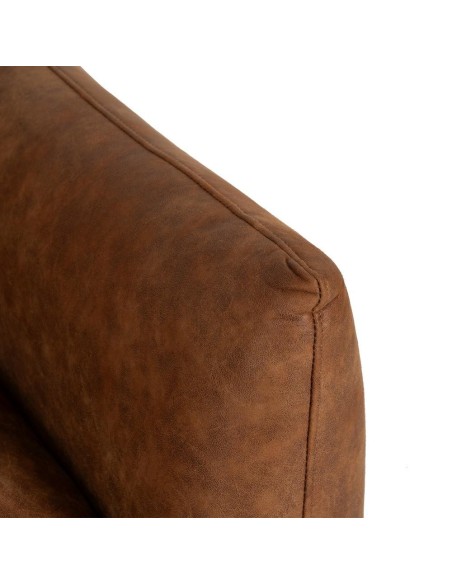 SILLÓN MARRÓN TEJIDO-MADERA SALÓN 102 X 89 X 86 CM