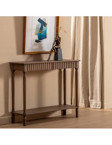 CONSOLA MARRÓN DM-MADERA 90 X 30 X 75 CM
