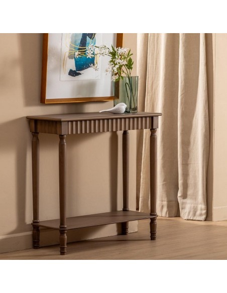CONSOLA MARRÓN DM-MADERA 71 X 30 X 71 CM