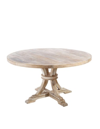 MESA COMEDOR REDONDA BLANCO DECAPÉ 150 X 150 X 76 CM
