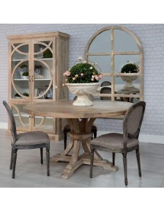 MESA COMEDOR REDONDA BLANCO DECAPÉ 150 X 150 X 76 CM 2