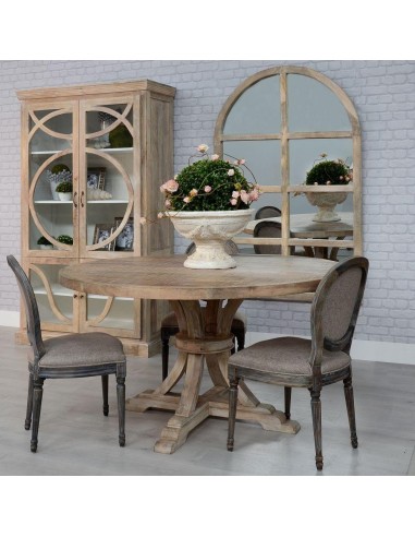 MESA COMEDOR REDONDA BLANCO DECAPÉ 150 X 150 X...