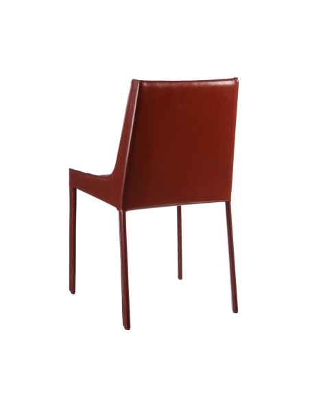 SILLA MARRÓN PIEL SALÓN 48 X 52 X 86 CM